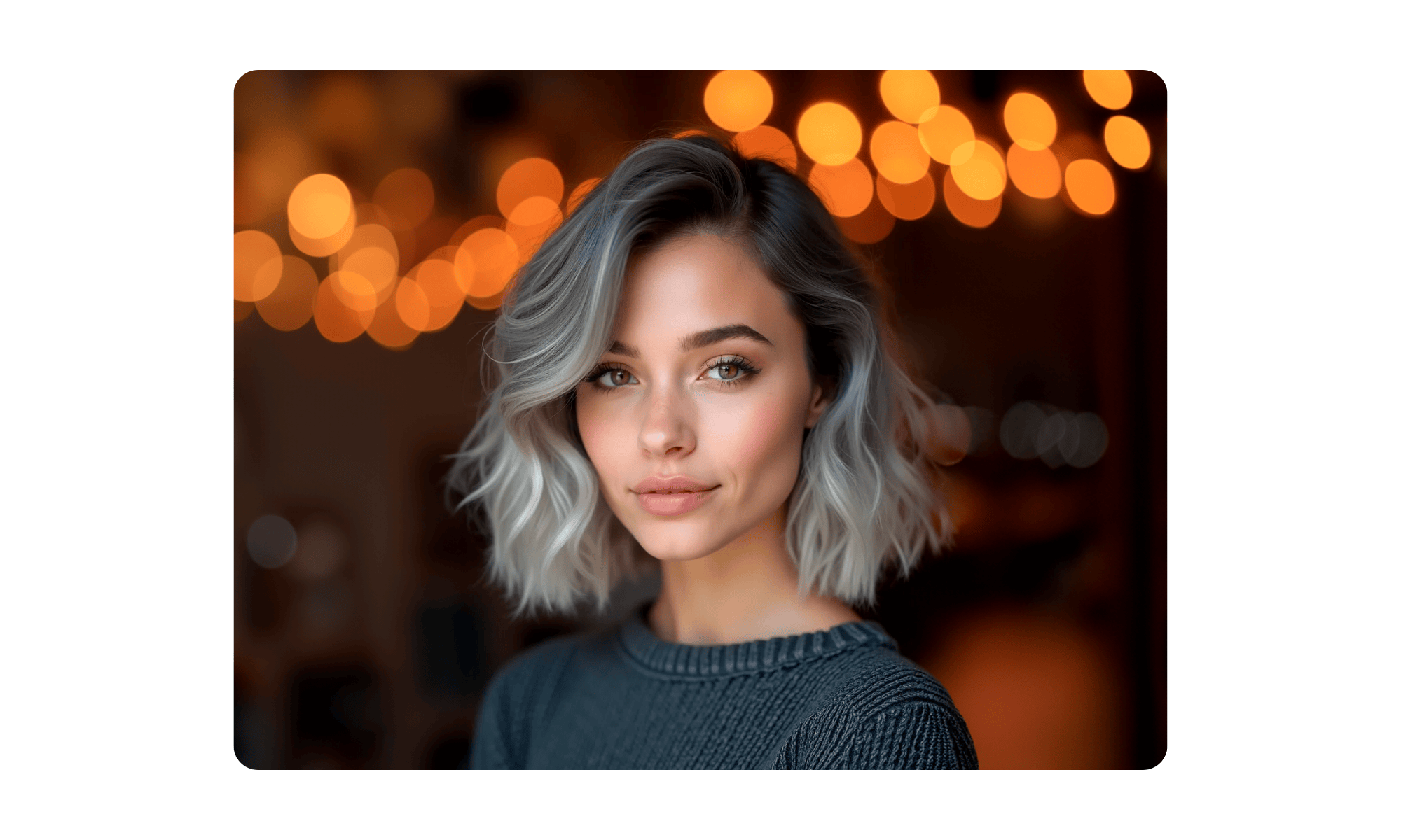 Pelo corto rubio platino ceniza estilo bob